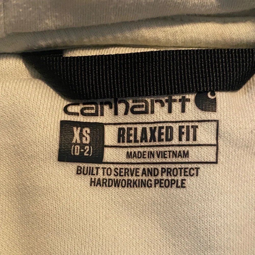 Carhartt light green Hoodie with Blue Logo and Sleeve Print XS - Picture 8 of 8